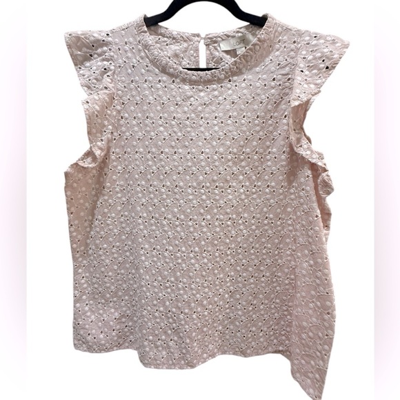 Loft eyelet flutter shell blouse size large excellent condition - Picture 3 of 7